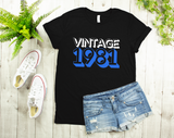 Vintage 1981 Shirt | 40th Birthday Shirt | 1981 Shirt | 80s Birthday Shirt | Birthday Gift | 40th Birthday Party | Funny Birthday Shirt