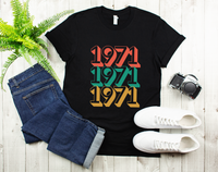 1971 Birthday Shirt | 50th Birthday Shirt | Vintage 1971 T-Shirt | 70s Birthday | Birthday Gift | 50th Birthday Party | Funny Bday Shirt