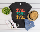 1981 Birthday Shirt | 40th Birthday Shirt | Vintage 1981 T-Shirt | 80s Birthday | Birthday Gift | 40th Birthday Party | Funny Bday Shirt