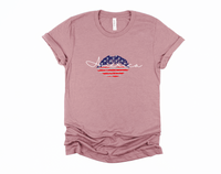 American Flag Lips T-Shirt | July 4th Shirt | Patriotic Womens Tee | USA American Pride | Red White Blue | I love America