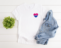 Bi Heart T Shirt Bisexual Pride Shirt Bi Flag Tee Bi Pride