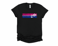 Bi Love T-Shirt | Bi Pride Shirt | Bisexual Flag | LGBTQ Shirt | LGBT Tee | Pride Month | Love Is Love