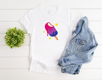 Bi Popsicle T-Shirt | Bisexual Shirt | Pride Month | Love Is Love | Bi Pride | Hearts Not Parts | LGBTQ Top