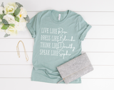 Live Like Rose, Dress Like Blanche, Think Like Dorothy, Speak Like Sophia Shirt | TV Show Shirt | Stay Golden | Gift for Her | Summer Shirt