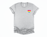 Pan Heart T-Shirt | Pansexual Heart Shirt | Pansexual Pride Shirt | Equality Shirt | LGBTQ Pride | Queer Gift | Pride Month