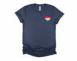 Pan Heart T-Shirt | Pansexual Heart Shirt | Pansexual Pride Shirt | Equality Shirt | LGBTQ Pride | Queer Gift | Pride Month