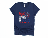 Red White and Booze T-Shirt | Funny July 4th Shirt | Fun Drinking Shirt | Patriotic America Tee | USA 'Merica Independence Day Celebration