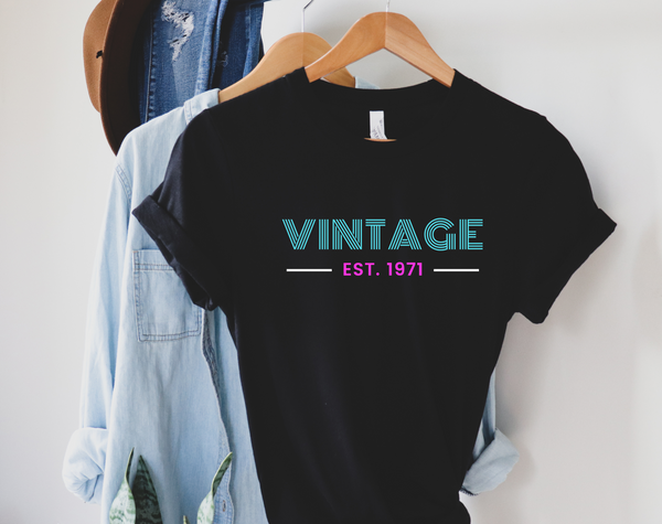 Vintage 1971 Shirt | 50th Birthday Shirt | Retro 1971 Shirt | 70s Birthday Shirt | Birthday Gift | 50th Birthday Party | Funny Bday Shirt