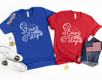 Stars & Stripes July 4th T-Shirt | Fourth of July Shirt | Patriotic Tee | Proud to be American | Independence Day | 'Merica