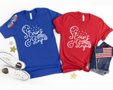 Stars & Stripes July 4th T-Shirt | Fourth of July Shirt | Patriotic Tee | Proud to be American | Independence Day | 'Merica