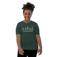 Easily Distracted By Plants Youth Short Sleeve T-Shirt | Kids Gardening Shirt | Funny Plant Lover Gift | Love To Garden | Gardener | Succulent